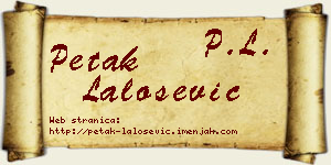 Petak Lalošević vizit kartica